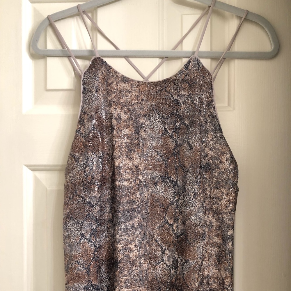 Snakeskin print top